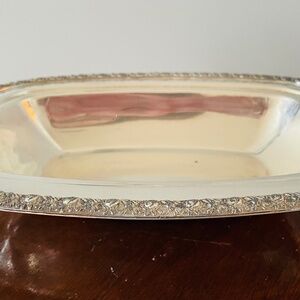 Vintage Rectangular silver-plated serving dish, Silver plate vegetable Dish